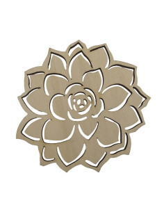 Dessous de verre en bois découpé en forme de rose
