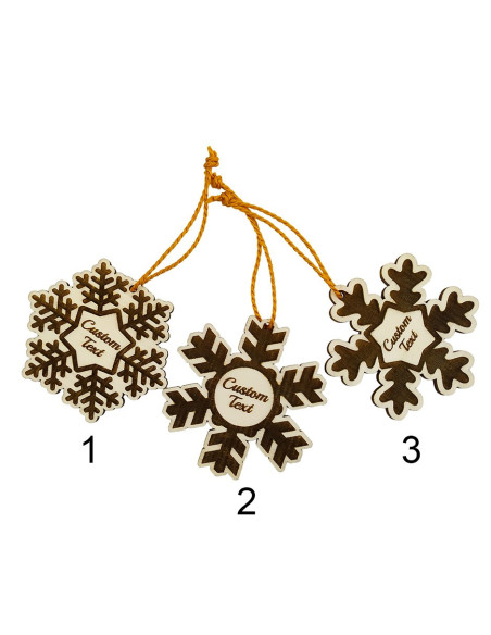 Custom Snowflake Christmas Ornament with Name