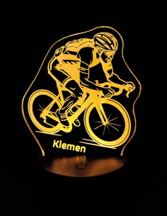 lampada decorativa per appassionati di ciclismo su strada