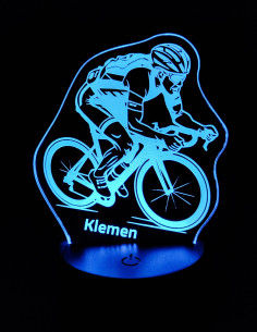lampe LED cycliste personnalisée avec nom gravé 2