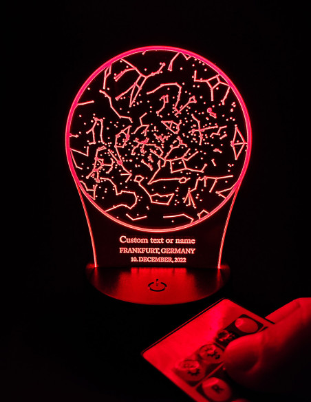 Personalized Star Map Night Light | Custom Constellation Lamp