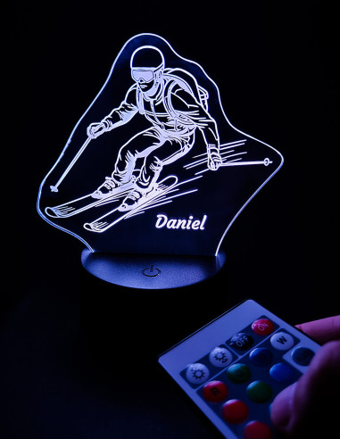 luce notturna decorativa a tema sci perfetta come regalo