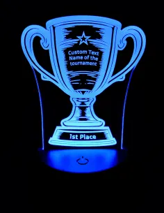 trophée lumineux unique pour récompenser un gagnant ou une victoire