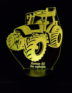 Traktor Nachtlicht mit deinem Namen oder Text