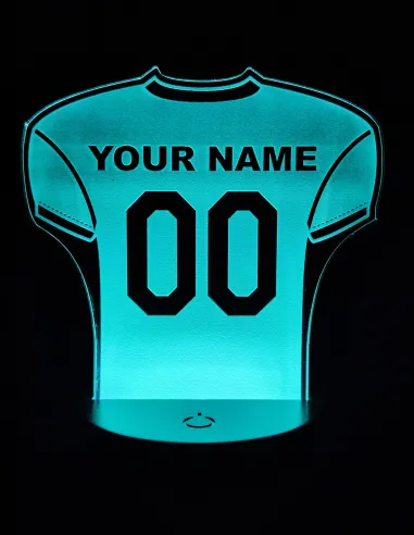 Custom American Football Jersey LED Light | Name & Number