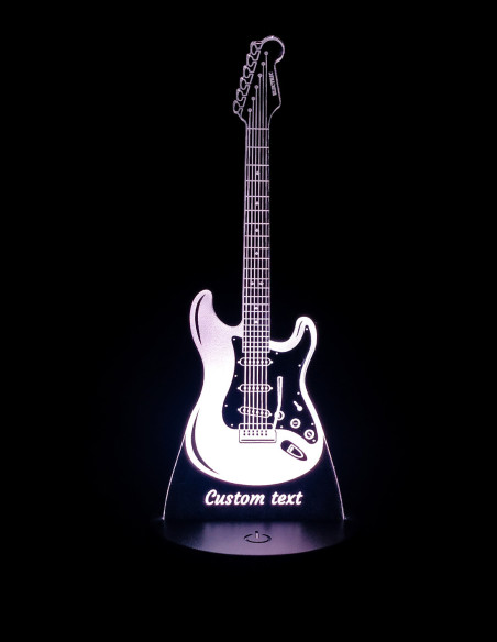 Lampe LED Guitare Personnalisée – Acoustique ou Électrique