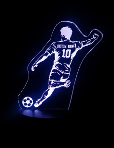 Personalized LED football night light with name and number