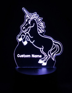 Personalized unicorn LED night light with custom name – perfect gift for kids 2