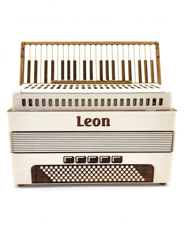 Boîte à monnaie accordéon en bois – Cadeau personnalisé pour accordéoniste