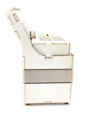 Boîte à monnaie accordéon personnalisée en bois