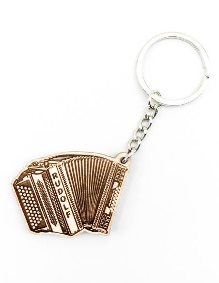 Personalized Button Accordion Keychain – Music Lover Gift