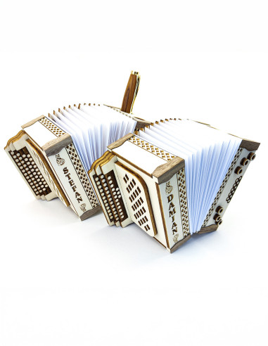 Accordion shaped wooden office organizer with two row layout options.