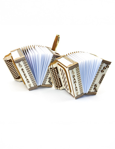 Accordion-shaped wooden office organizer with two row layout options.