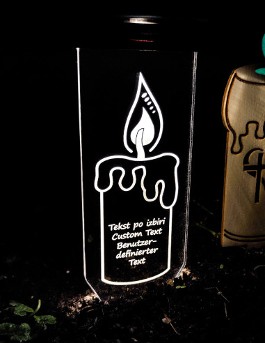 Decoración conmemorativa para cementerio con luz automática