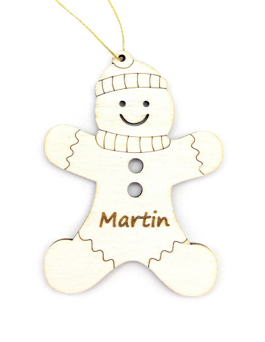 Lebkuchen-Weihnachtsanhänger Junge mit Namen personalisiert