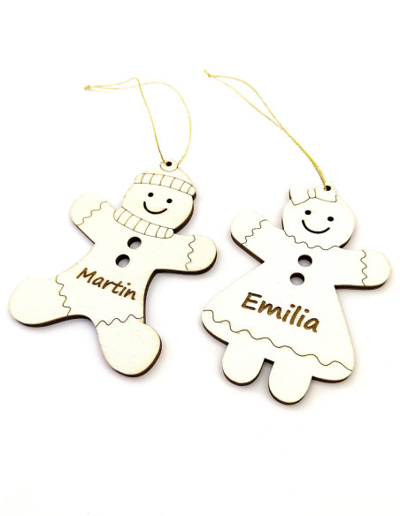 Personalized Gingerbread Christmas Ornament with Name