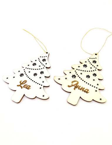 Weihnachtsbaum-Anhänger mit Name – personalisierter Schmuck