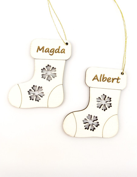 Personalized Christmas stocking ornament with name
