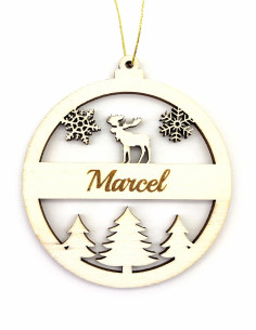 Decorazione natalizia personalizzata con nome inciso