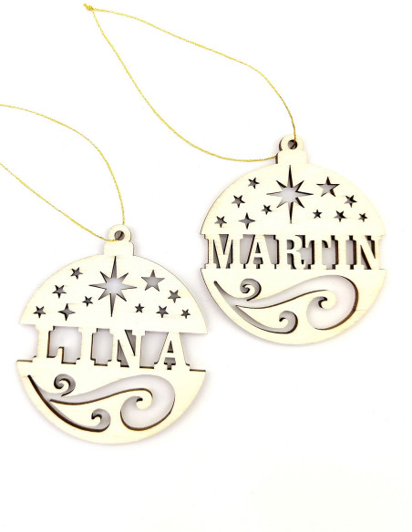 Adorno navideño personalizado con nombre