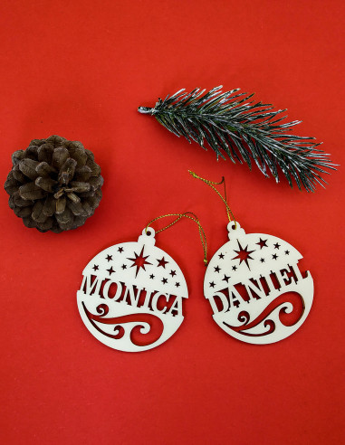 Etiqueta de regalo navideña personalizada con nombre