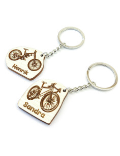 Personalized Bike Keychain – Custom Name Gift for Cyclists