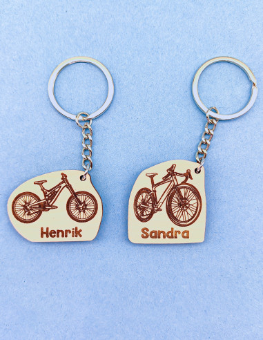Portachiavi bici personalizzati con due stili disponibili