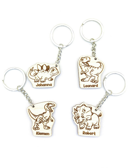 Dinosaur Keychain with Name – Personalized Gift for Kids