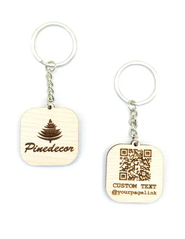 Porte-clés personnalisé avec logo et QR code