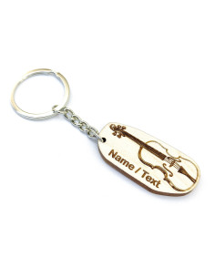 Personalized violin keychain with engraved name