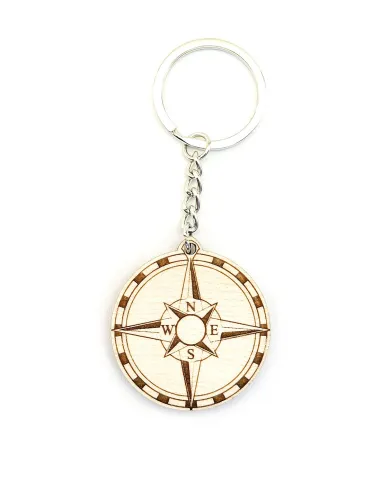 Personalized Compass Keychain for Travel Lovers