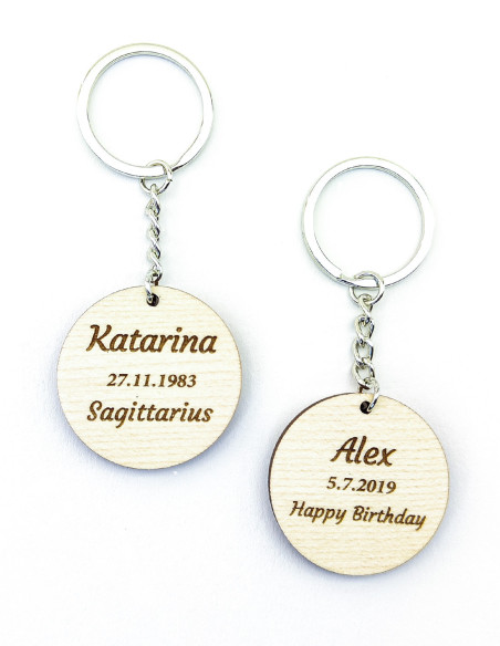 Aquarius Zodiac Keychain with Custom Text – Astrology Gift