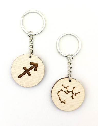 Two-style Sagittarius keychain combo for astrology lovers