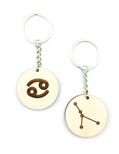 Custom zodiac gift keychains for Cancer sign