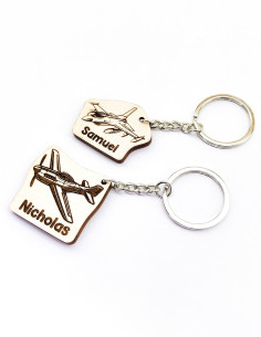 Plane Keychain with Custom Name – Gift for Aviation Fans