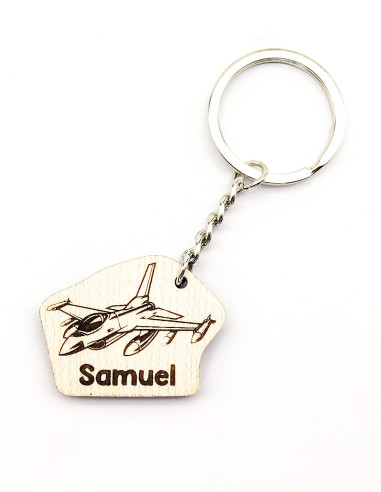 Portachiavi jet con incisione del nome