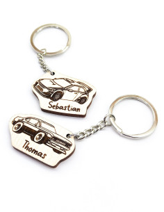 Car Keychain with Custom Name – Gift for Car Lovers