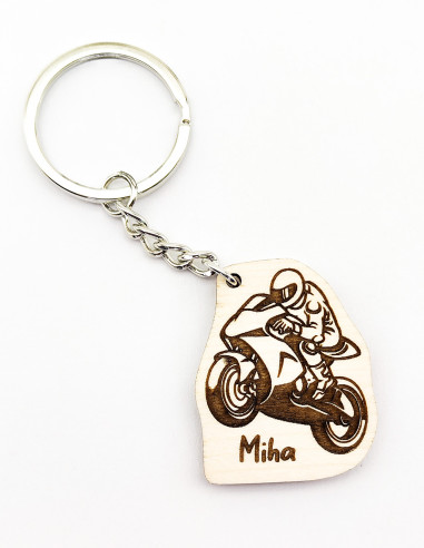 Porte-clés personnalisé pour amateur de moto sportive