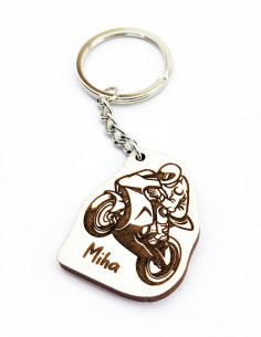 Motorbike Keychain with Custom Name – Gift for Riders & Fans
