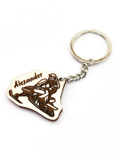 Snowmobile Keychain with Custom Name – Gift for Riders