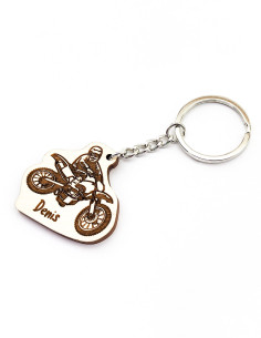 Motocross Keychain with Custom Name – Gift for Riders & Fans