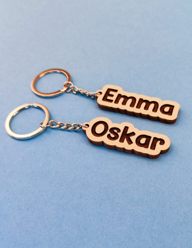 Comic Name Keychain with Custom Engraving – Fun Personalized Gift