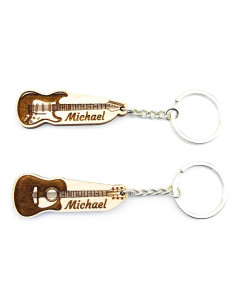 Personalized Guitar Keychain – Custom Name Gift for Guitarists 2