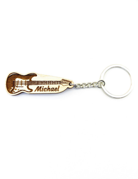 Portachiavi personalizzato a forma di chitarra acustica
