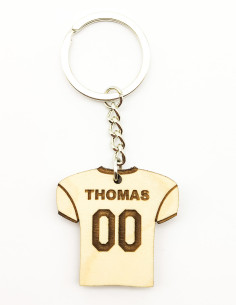 Llavero personalizado con nombre y número para fans de fútbol americano 2