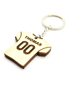 Personalized American football keychain gift for fans and players