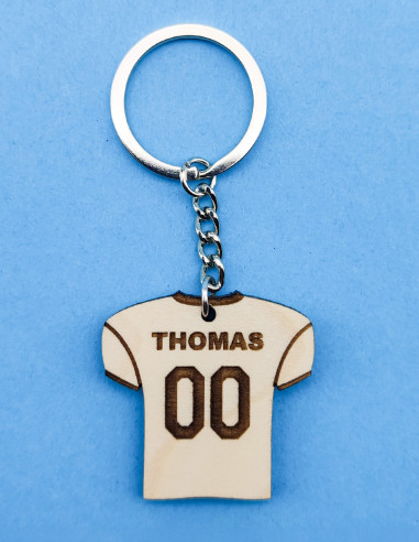 Portachiavi maglia football americano con nome personalizzato