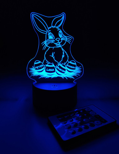 Lámpara decorativa para Pascua con nombres grabados