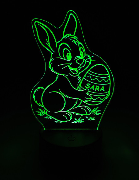 Easter Bunny Night Light with Name – Custom Easter Gift