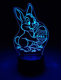 Lampka nocna z zajączkiem wielkanocnym i imieniem – personalizowany prezent na Wielkanoc 2